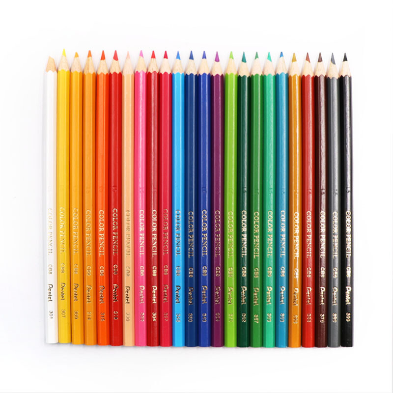 Japanese Pentel 24 color oily color pencil drawing pencil design sketch cartoon pen cb8-24u