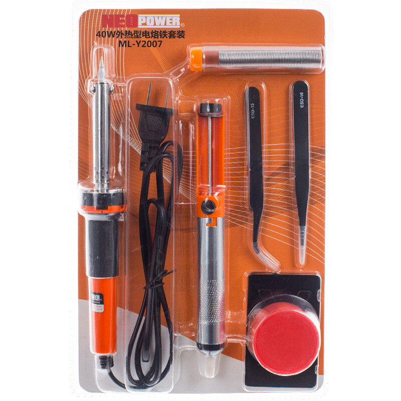 Neo power Neopower electric soldering iron set 40W electric soldering iron soldering wire soldering iron 7-piece set rosin soldering iron frame tin absorber ml-y2007