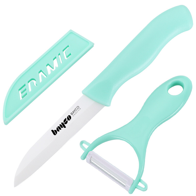 Baige bayco ceramic fruit knife melon planer set makaron green bd8037