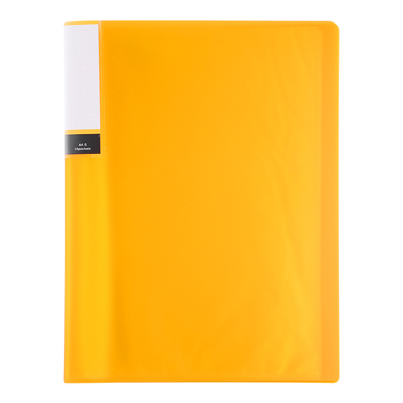 Japan tanosee office high transparent bright color folder / data book / storage bag A4 / 24 bag containing orange 1 volume tpcba4-24o