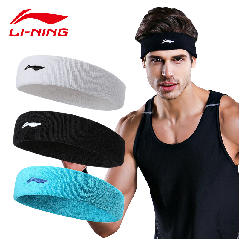Li Ning Li-Ning sports headband men's and women's cotton sports headband sweat absorption band hair band sports headband 3 pieces