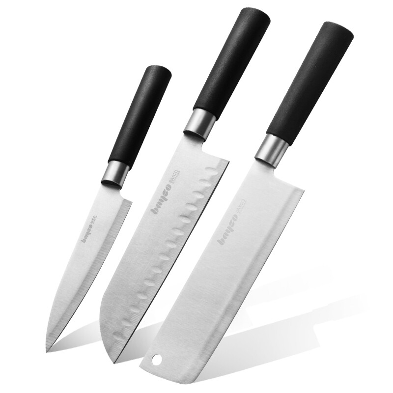 Baige bayco chef knife cooking knife stainless steel household kitchen fruit knife set vegetable cutting knife 3-piece set bd2875