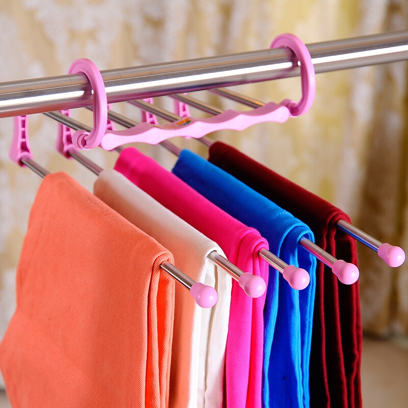 Baoyuni retractable stainless steel magic pants rack multifunctional wardrobe pants clip dq-0825