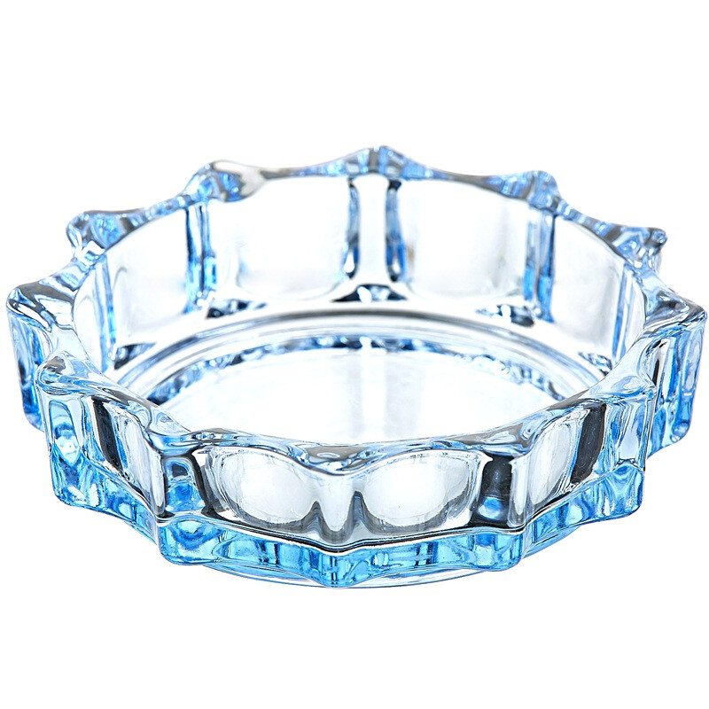 Green Apple Blue Glass Ashtray lg1004
