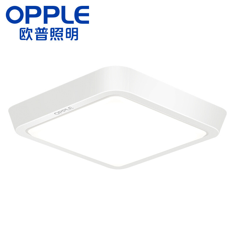 Opple led ceiling lamp kitchen toilet balcony aisle kitchen and bathroom lamp square frosted lampshade side length 18 cm 9 watt white light