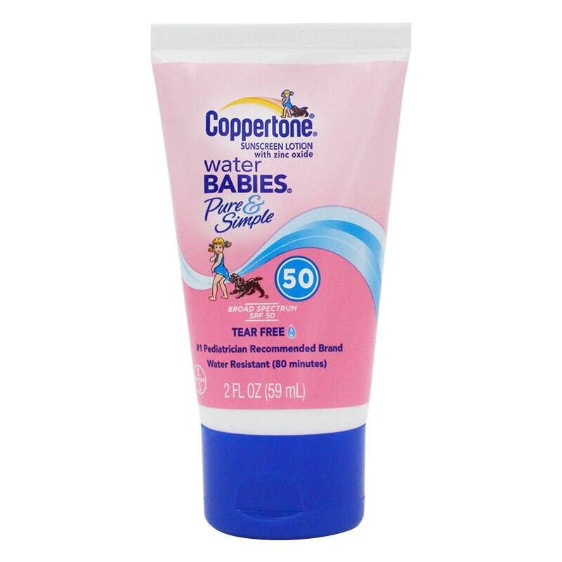 Coppertone water baby pure sunscreen spf50 59ml (mild moisture, waterproof, sweat proof and UV isolation PA + + +)