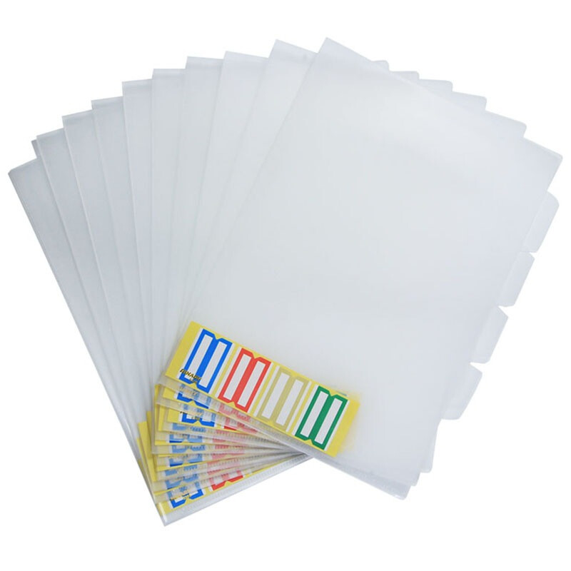 Jindeli e356 A4 can be classified into 3-layer file sets with 10 transparent folders