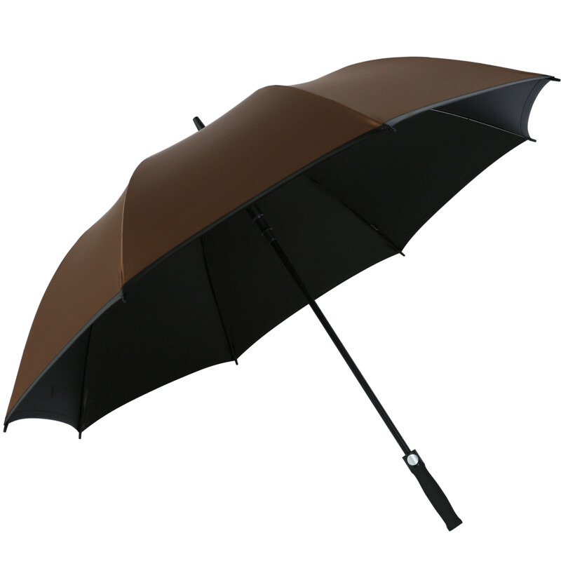 Paradise umbrella carbon fiber bone increased impact black glue self opening straight pole business sunny umbrella 31831e Camel