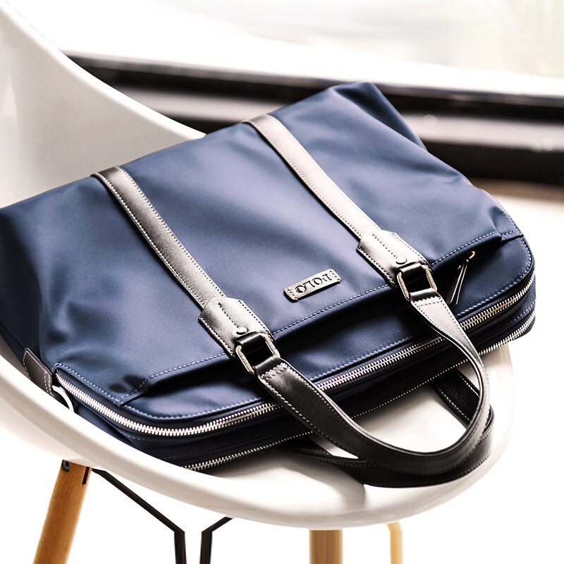 Polo men's bag fashion Oxford cloth briefcase leisure large capacity men's handbag 041603 blue