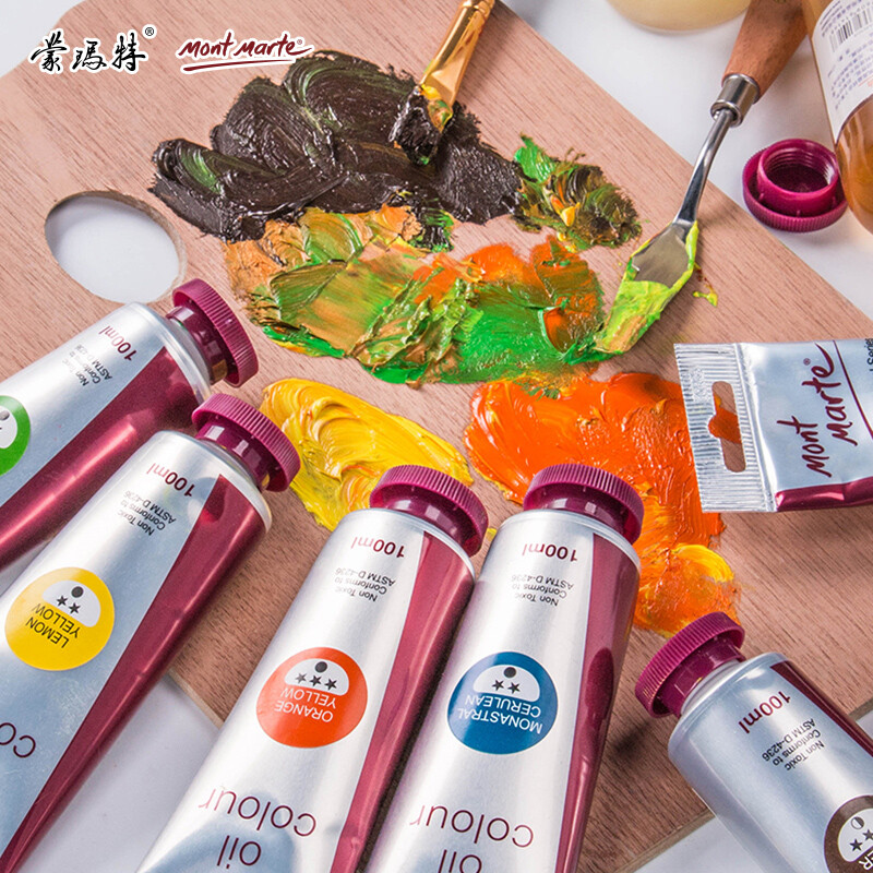 Australia Montmartre Mont Marte oil paint 100ml package - titanium mpo0001