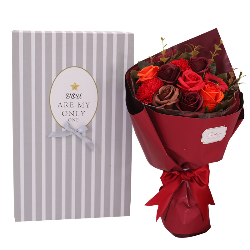 Chuduobao flower express delivery 11 red soap rose gift box Christmas gift birthday gift anniversary Valentine's Day gift creative gift for girl girlfriend