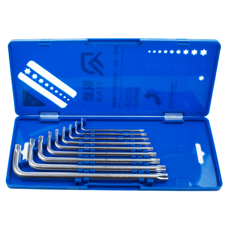 Rayenr Allen wrench set 9-piece box Allen wrench extended star Allen screwdriver with hole nr0047