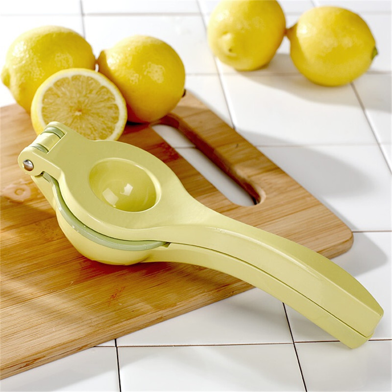 L'hopan aluminum alloy double layer lemon clamp manual Juicer Juicer lemon juice pressing tool lemon Juicer yellow (22 * 8 * 5cm) op2064