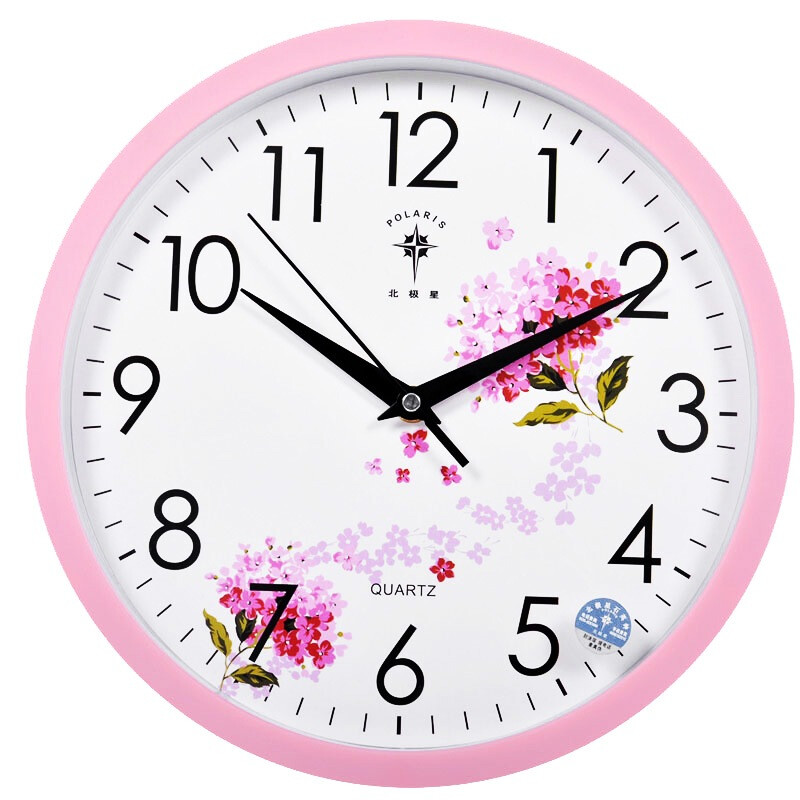 Polaris wall clock fashion creative living room clock silent simple quartz clock 11 inch 2842 Pink Cherry Blossom