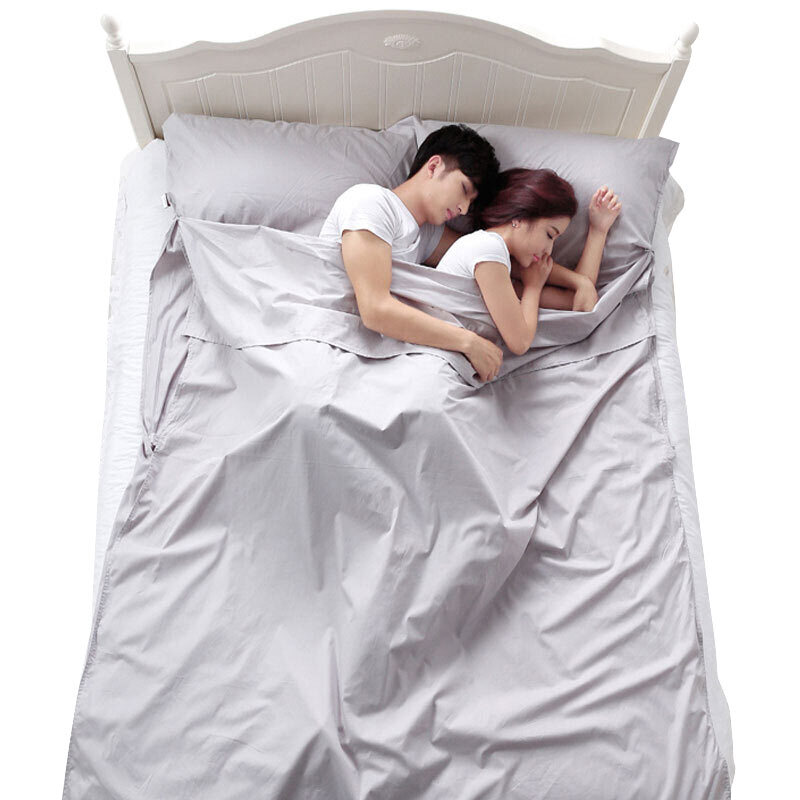 Gagarin jajalin Travel Hotel dirty sleeping bag adult indoor business trip single person double person portable thin travel Anti Dirt bed sheet silver gray 75-210cm