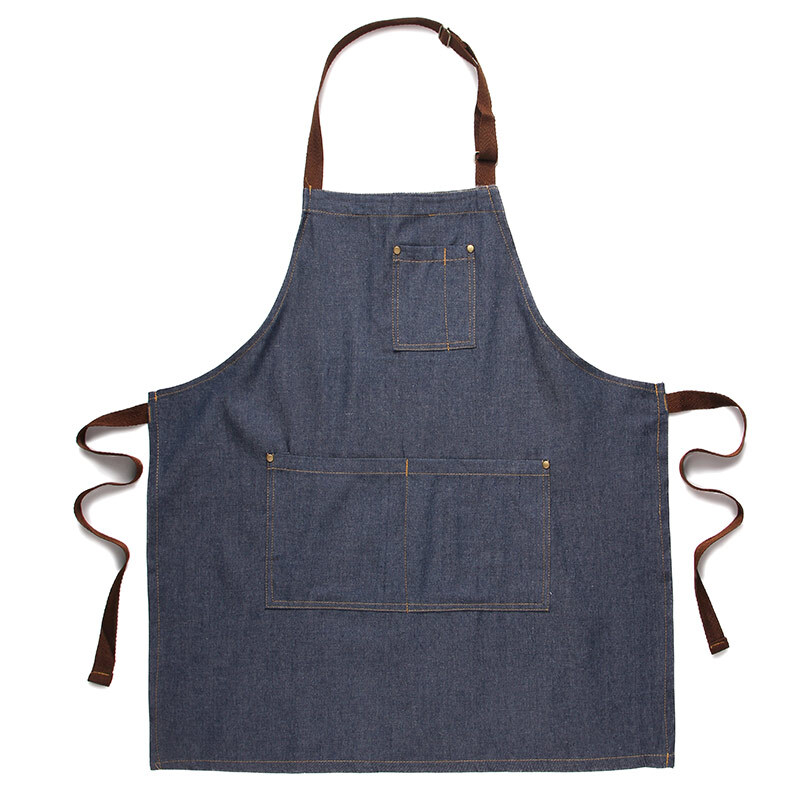 Aomeiyou apron kitchen antifouling oil apron men's and women's Korean version sleeveless fashion simple home work clothes half body baking Bib cowboy bib amy1548