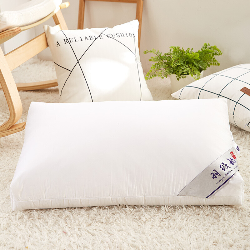 Beijirong pillow core home textile cotton three-dimensional edge down pillow comfortable soft goose feather student adult pillow core white single 40 * 66cm