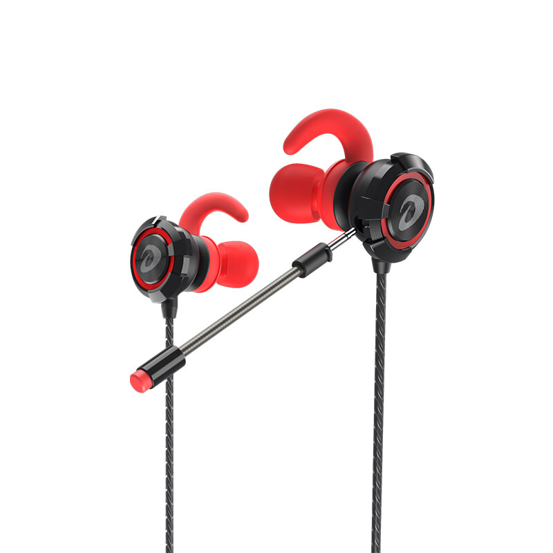 Dareu eh728 in ear game headset wired portable mobile computer game headset Jedi survival eating chicken sharp weapon black red