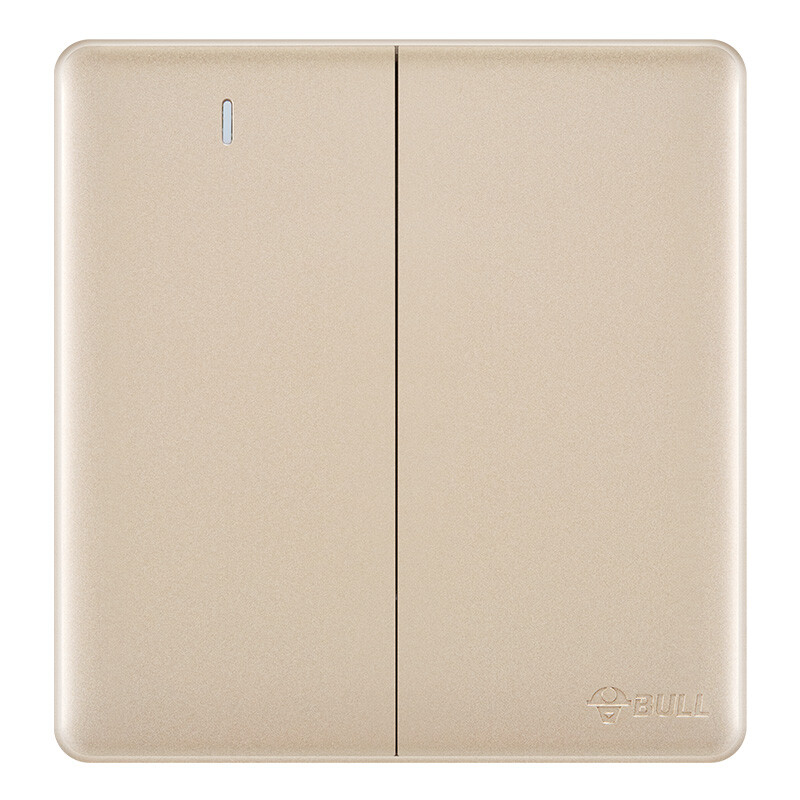 Bull switch socket G28 series two position double control with fluorescent switch 86 panel g28k212 U6 rose gold concealed