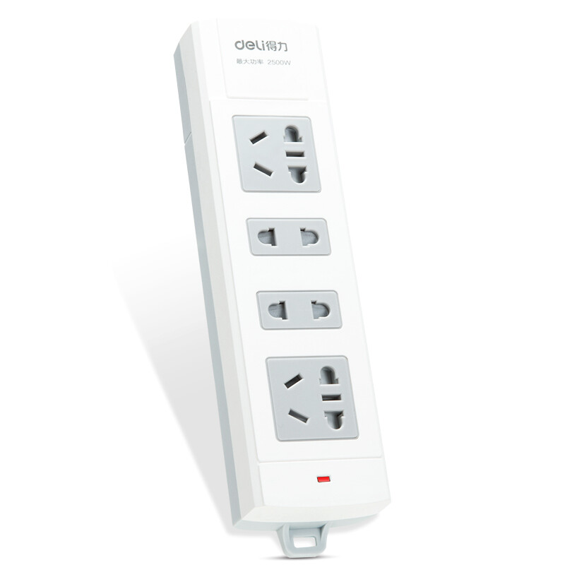 Deli 18293 wireless socket 4-position patch panel without wire, self wiring patch panel, semi-finished towing panel, plug panel for self-assembly project