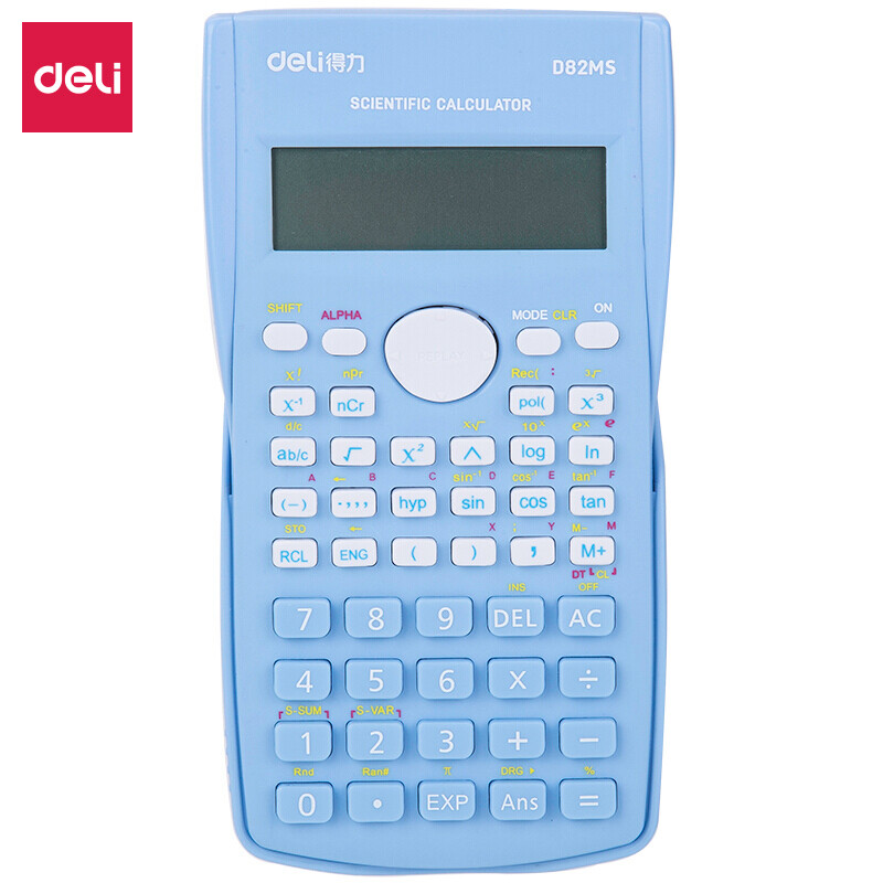 Deli d82ms fashion function calculator 240 kinds of functional science computer (suitable for junior and senior high school students) light blue