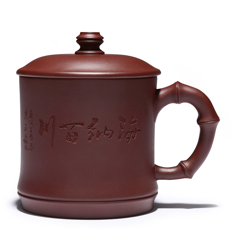 Qianshoutang purple sand cup tea cup office Cup Yixing raw ore handmade National worker Xu Jianping Haina Baichuan cup 500ml