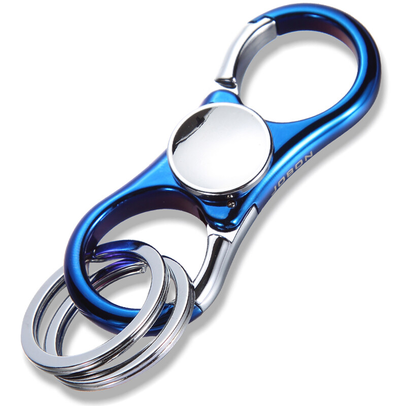 Jobon Zhongbang Keychain fingertip gyro double Keyring car Keyring business gift birthday gift zb-169 blue ice