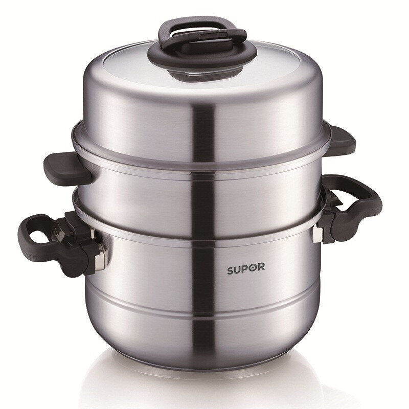 SUPOR 28cm qiaole Baoyi storage three-layer steamer sz28t1