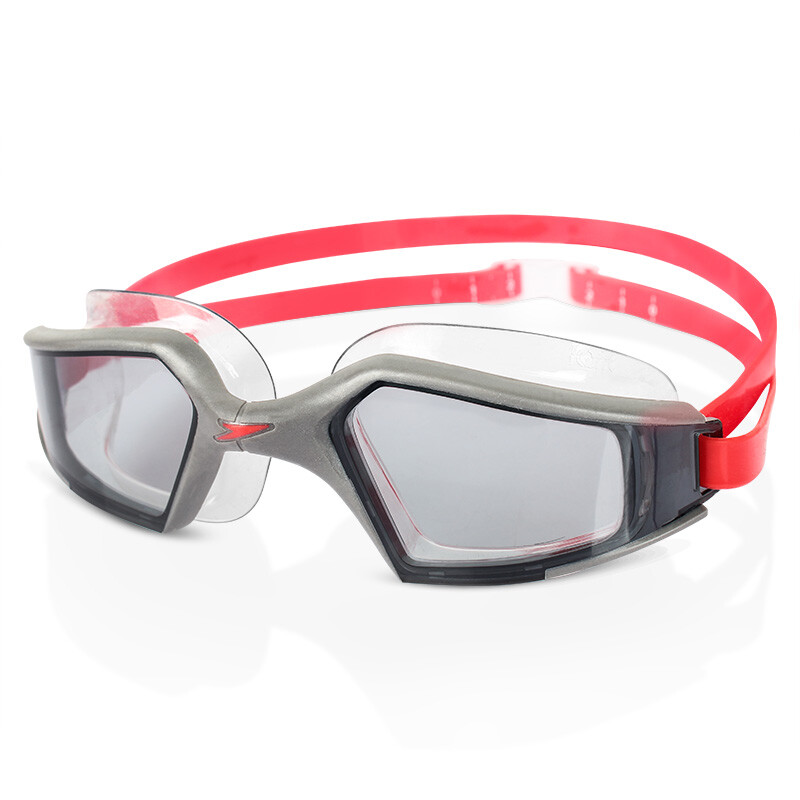SPEEDO goggles men's and women's large frame HD anti fog swimming glasses iqfit soft, comfortable and wide field of vision 809798-a259 Blue / dark gray