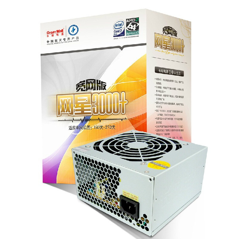 Great Wall rated 230W net star atx-3000 + power supply (12cm silent fan / wide width)