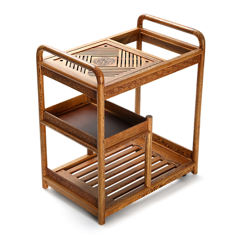 Gold and jade tea set accessories Zen tea cart rosewood movable tea table solid wood set tea set set tea tray