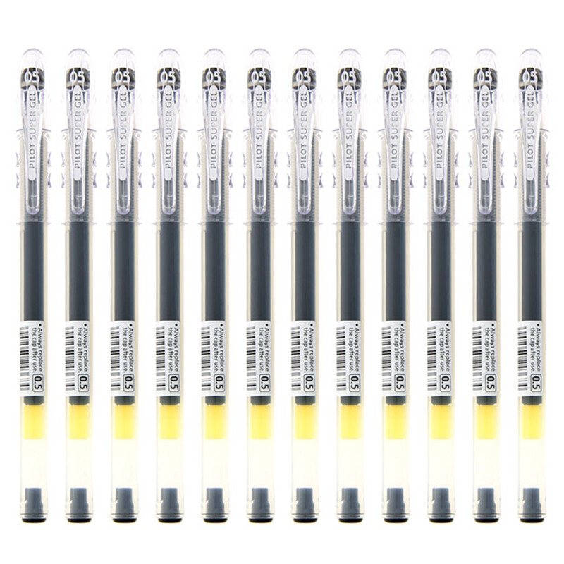 Japan's pilot bl-sg-5 large capacity neutral pen / gel pen student pen 0.5mm black (12 pieces) imported with original packaging