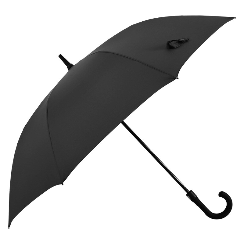 Maydu automatic open men's business sunny umbrella increased windproof curved hook long handle umbrella m1126 black