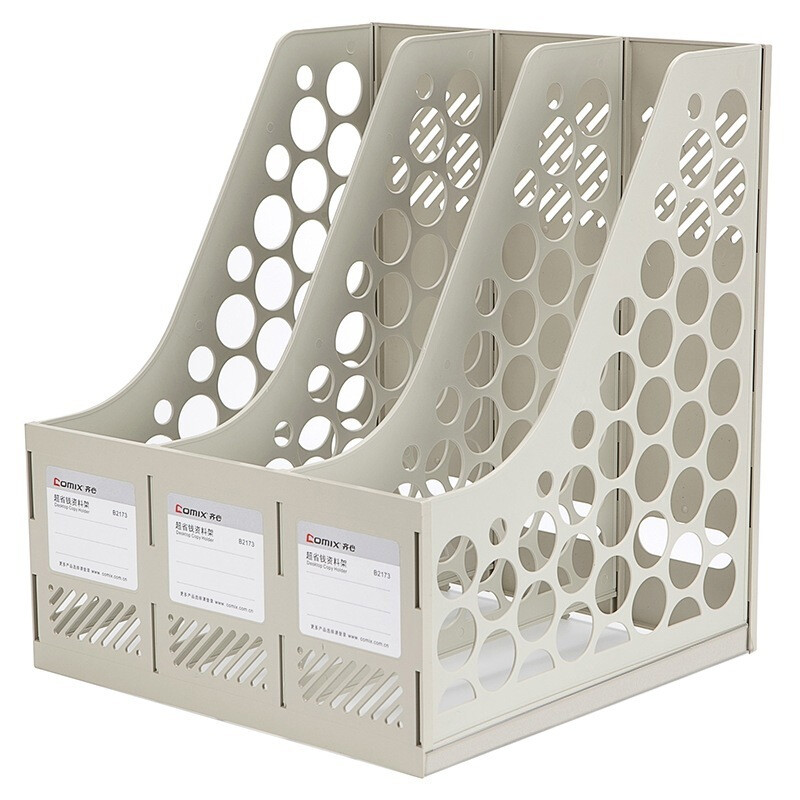 Comix b2173 economical triple file basket / data rack / file frame / file rack gray office stationery