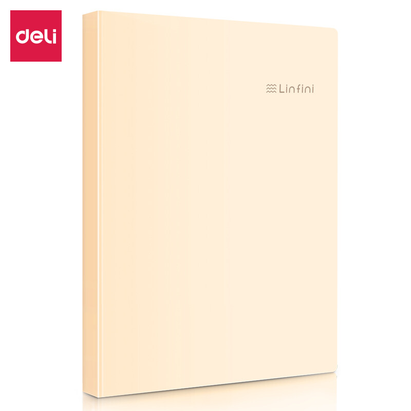 Deli lesu series 30 page A4 insert bag data book file book folder student test paper storage bag Beige single pack 72412