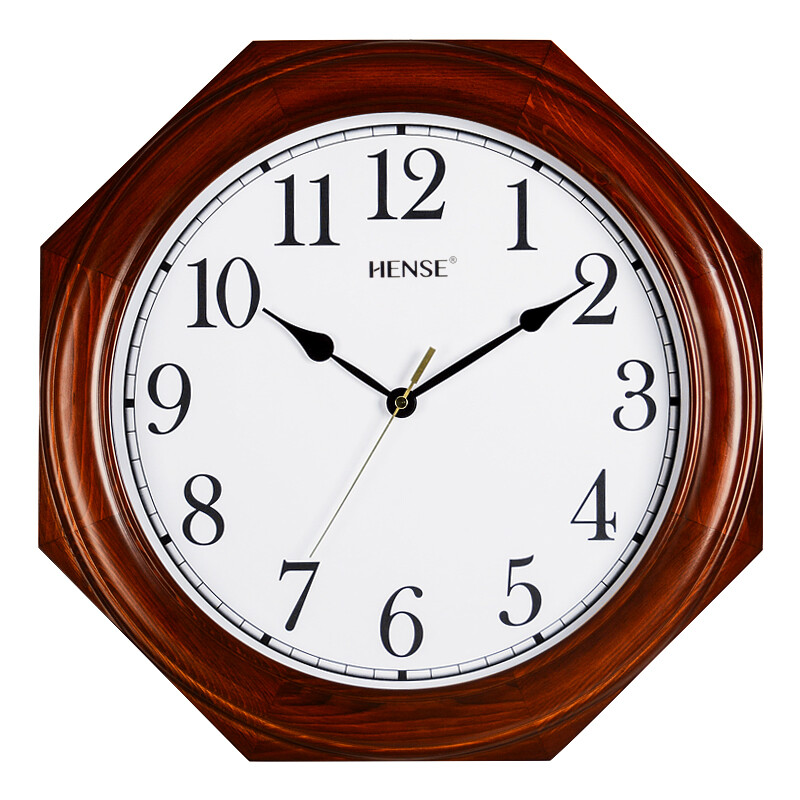 Hanse Chinese solid wood living room wall clock antique clock creative wall clock Bagua clock simple modern wall watch quartz clock hw85d