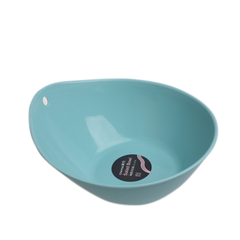 茶花（CHAHUA） 茶花水果盘果盆客厅沙拉水果盆塑料创意时尚沙拉碗 2789椭圆颜色随机3个