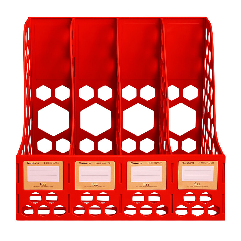 Fizz thickened quadruple file frame / file basket / data rack / office supplies red wjk9390