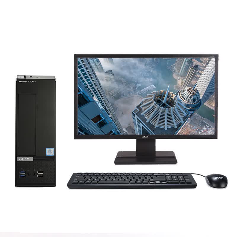 宏碁 Acer Veriton B430 商用台式电脑 （i5-7400 4G 128GSSD+1T Win10 三年上门 10升小机箱）24 ...