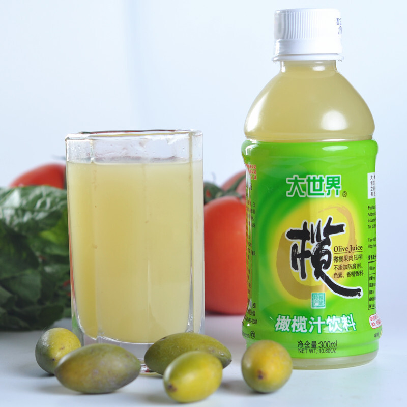 大世界 橄榄汁果汁饮料果味饮料福建特产300ml*8瓶夏季饮料凉饮