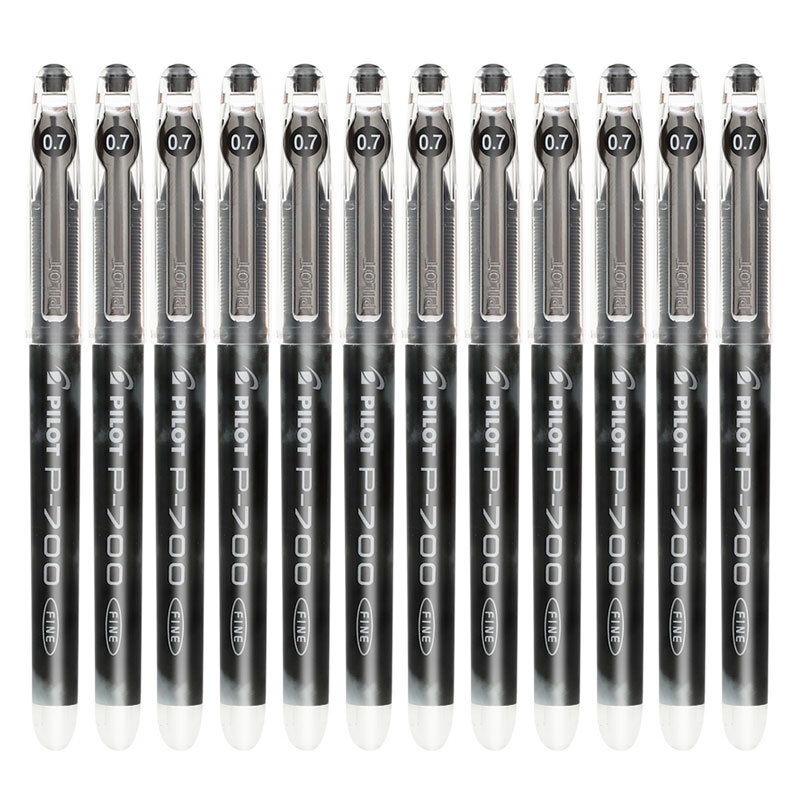 Japan pilot bl-p700 0.7mm test / Finance pen neutral pen smooth needle mouth Signature Pen Black 12 pieces imported with original packaging