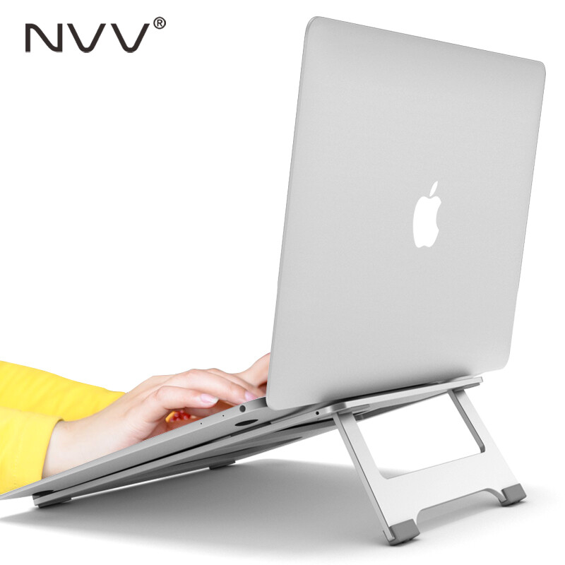 Nvv NP-2 notebook bracket (storage bag) folding portable aluminum alloy computer radiator Office raised cervical spine protection Apple Desktop bracket base