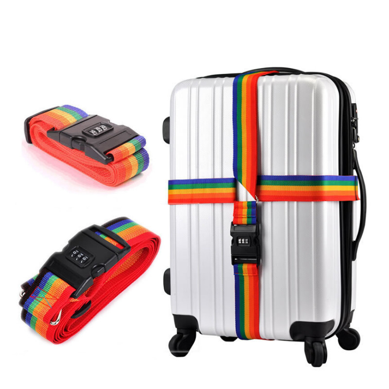 Wutong Anan cross packing belt, code lock, luggage packing belt, draw box, travel box, binding belt, packing strap, elastic strap, packing band, elastic band.