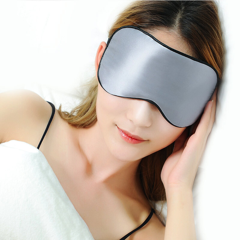Gagarin silk eye mask mulberry silk eye mask for men and women sleep shading breathable space gray