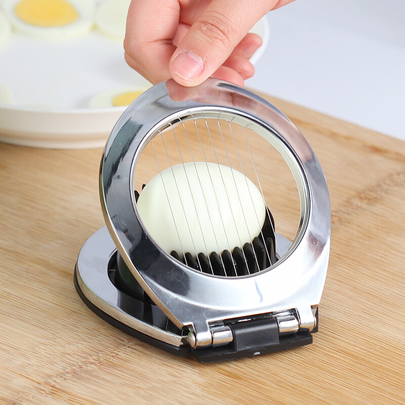 European rubber egg cutter egg splitter stainless steel two in one multifunctional slicer Songhua preserved egg egg segmentation cutter 304 stainless steel multifunctional egg cutter ox-c201