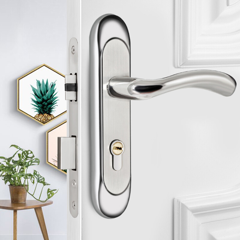 Blossom door lock indoor bedroom door lock solid wood door handle 304 stainless steel household silent door lock mbx5868-b268