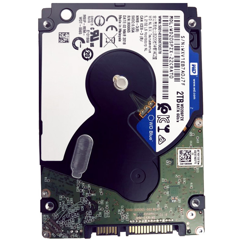 Western data (WD) blue disk 2TB sata6gb / s 5400 RPM 128M notebook hard disk (wd20spzx)
