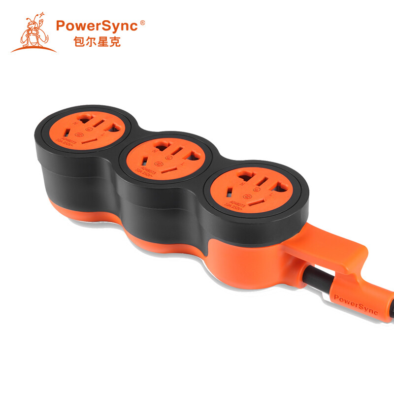 Baoerxingke new national standard anti swing and anti falling socket is applicable to engineering household outdoor peripheral power cord black with orange 25m 3ps-mc00002 (mpsbn3ef0250)