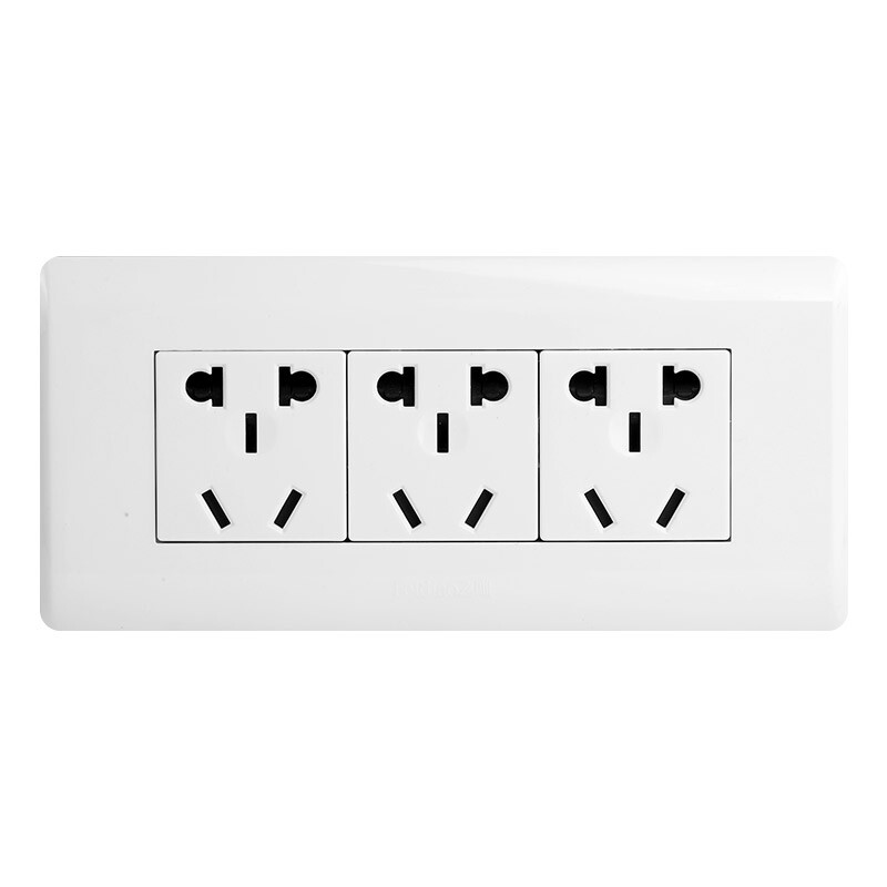 Feidiao switch socket panel three position small five hole 9-hole socket a3-118 series