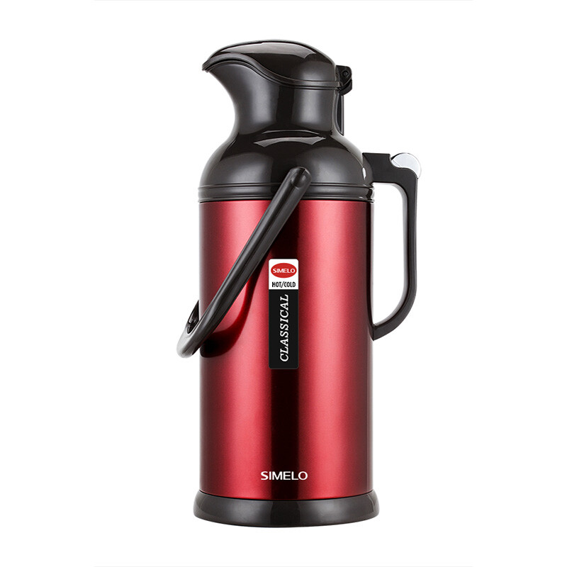 Simelo impression Kyoto stainless steel thermos bottle glass liner kettle new Beijing thermos 3200ml (red)